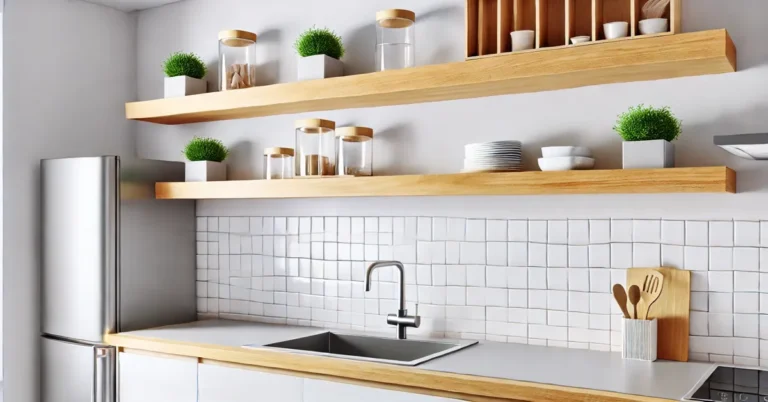 floating kitchen shelves